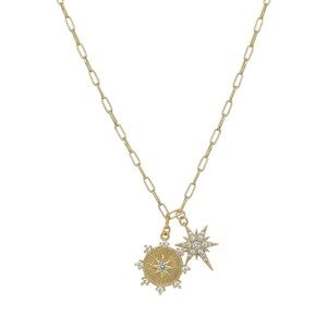 Jennifer Miller Sun & Star Charm Necklace